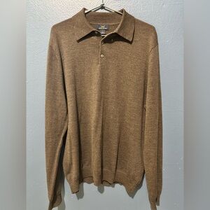 Brooks Brothers Taupe Polo Sweater